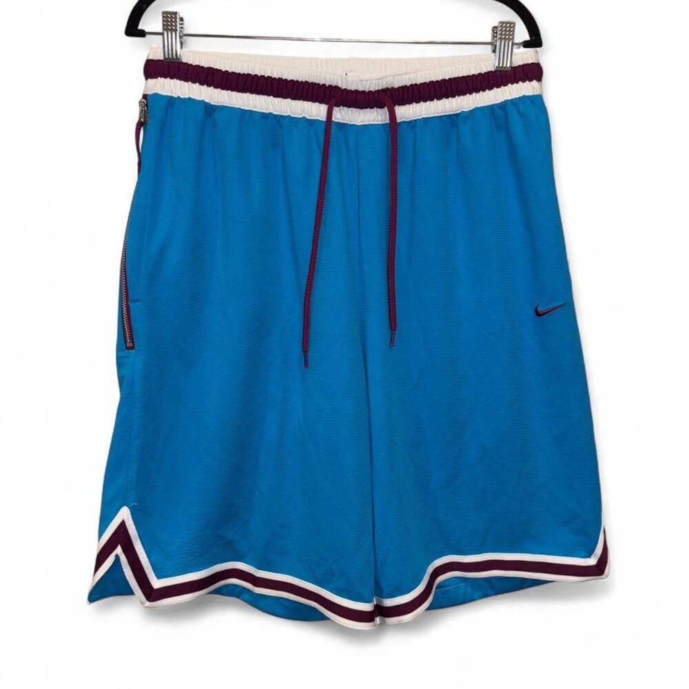 Nike Blue Purple Gym Shorts Y2K Athletic Large Zip Pockets